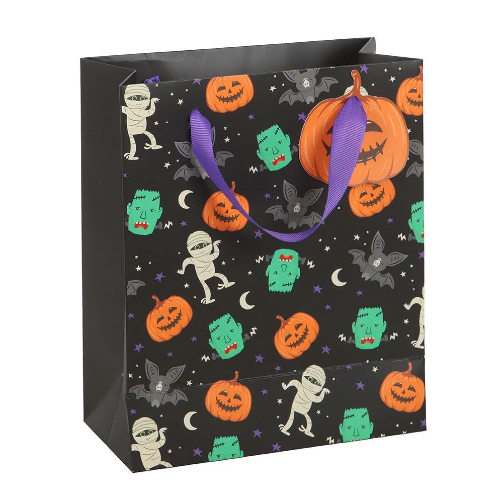 Something Different - 23cm Medium Monster Mash Print Gift Bag - Multicolours